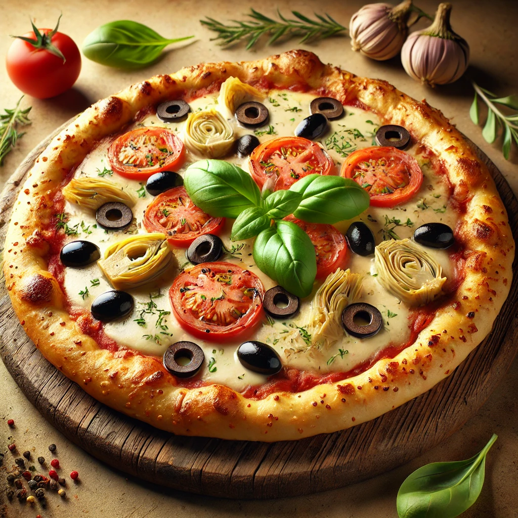 Olasz mediterrán pizza házilag