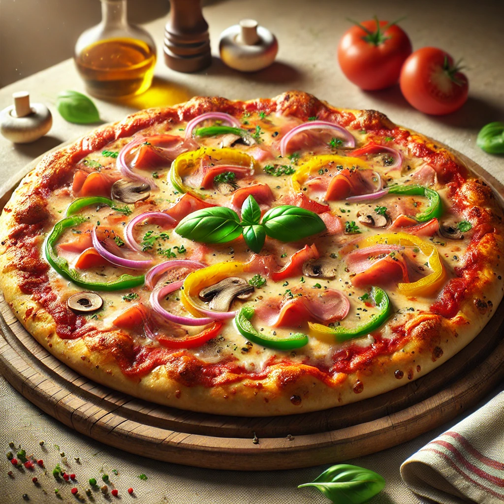 Olasz sonkás-sajtos pizza házilag