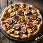 Pizza ai Fichi e Miele friss fÃ¼gÃ©vel, gorgonzolÃ¡val Ã©s mÃ©zzel