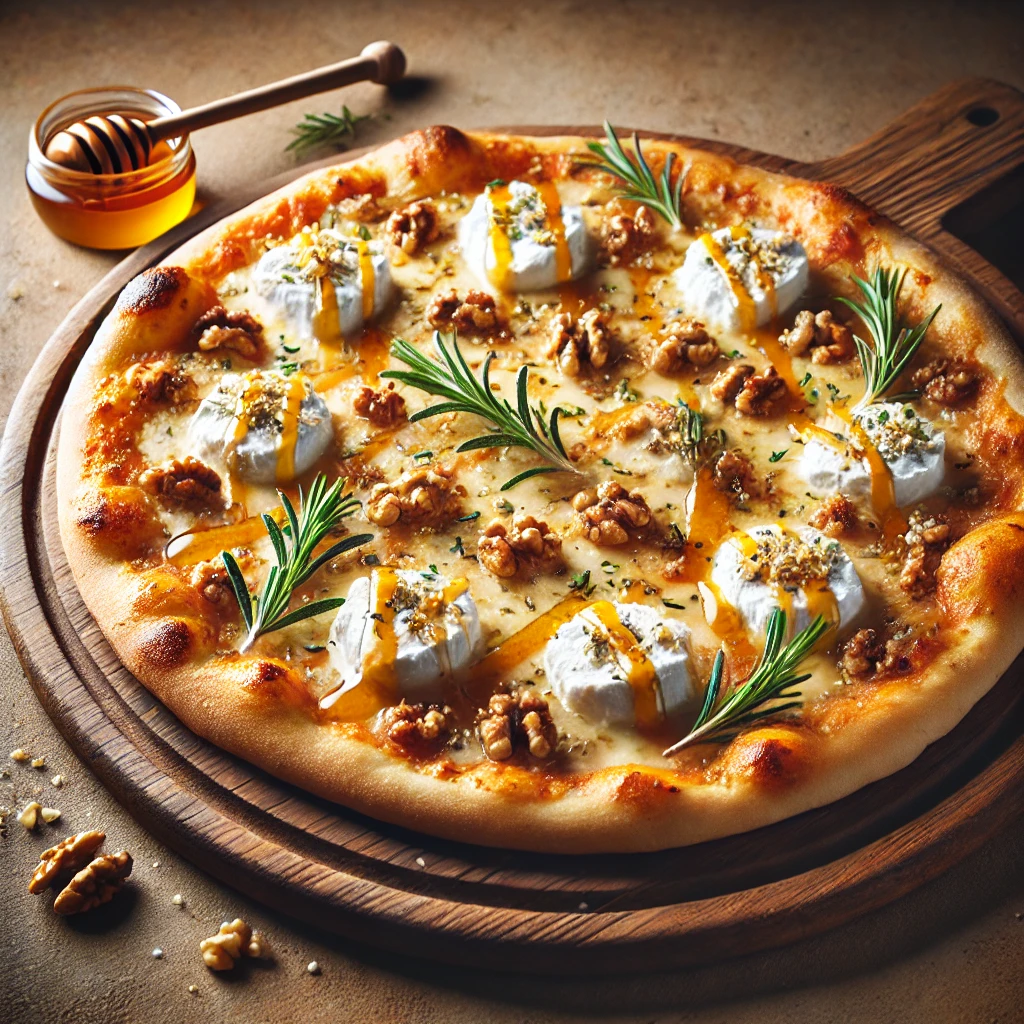 Olasz kecskesajtos pizza házilag készítve