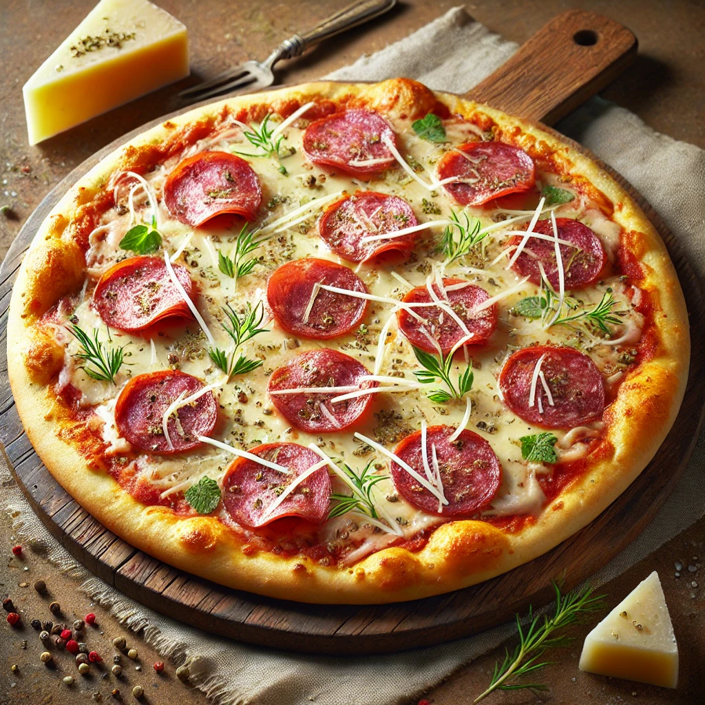 Olasz szalámis pizza házilag