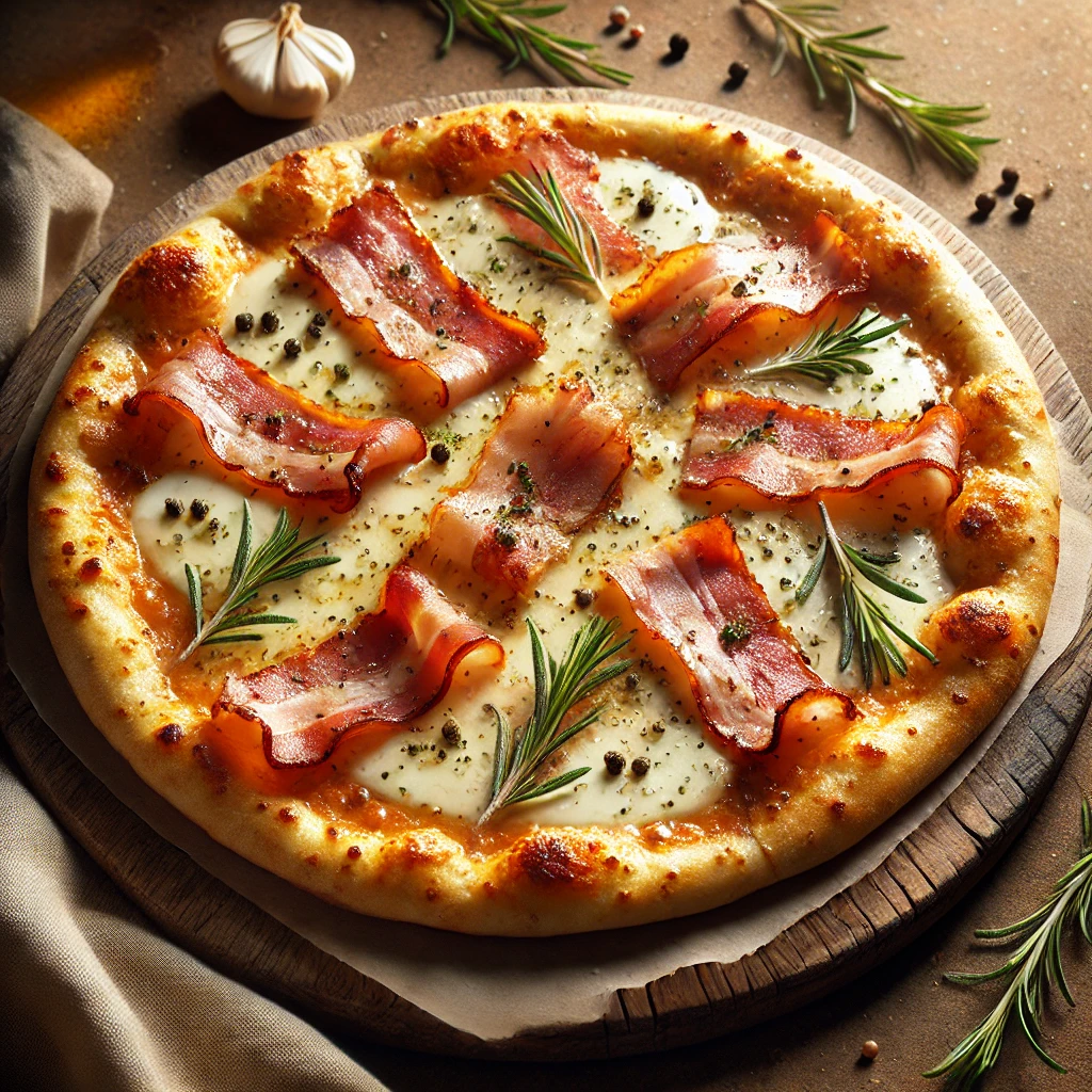 Olasz szalonnazsíros pizza házilag