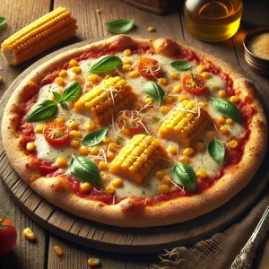 Olasz kukoricás pizza házilag készítve