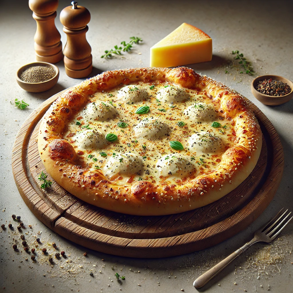 Olasz pizza pecorino, mozzarella és parmezán sajttal