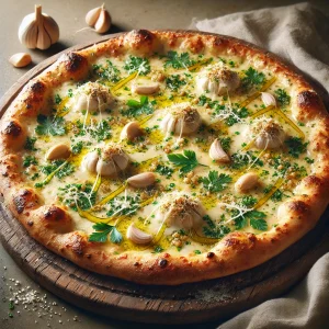 Olasz fokhagymás pizza házilag készítve