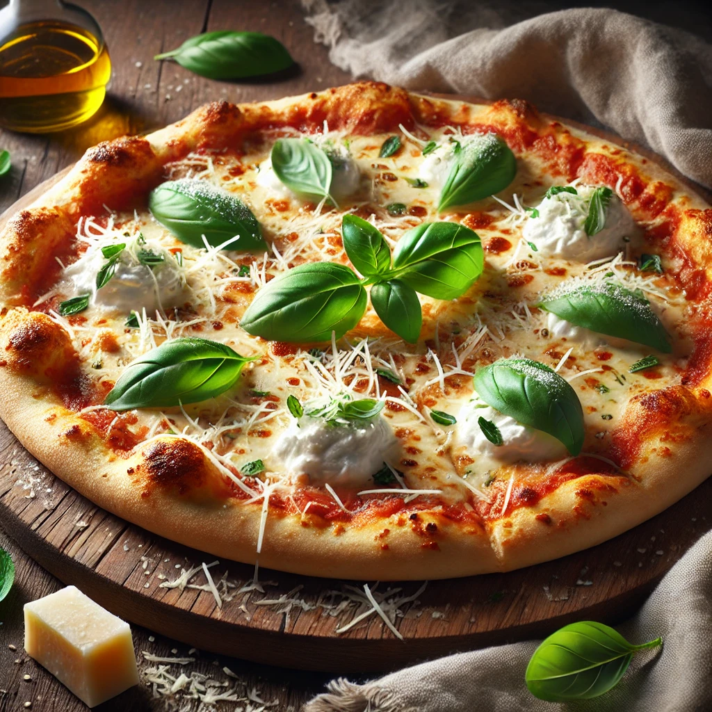 Olasz ricottás pizza házilag készítve