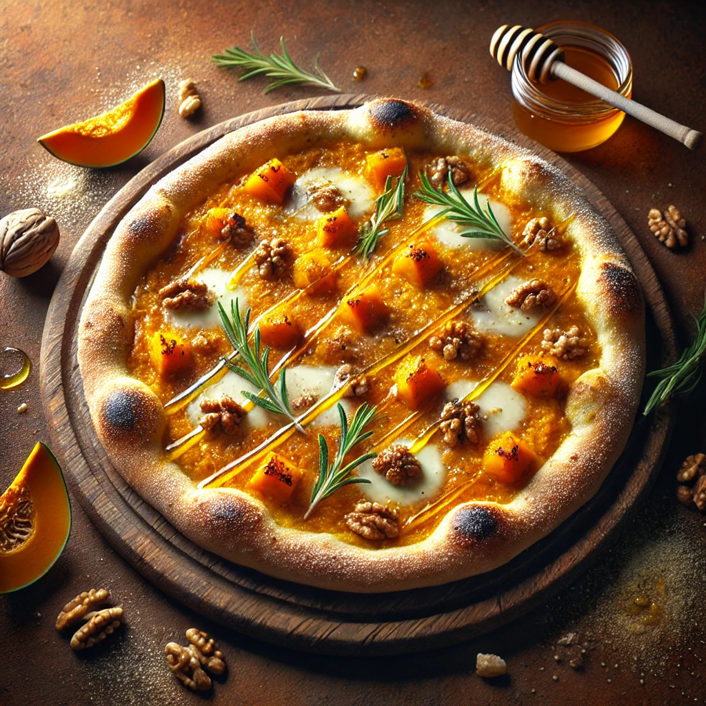 Olasz sütőtökös pizza házilag készítve