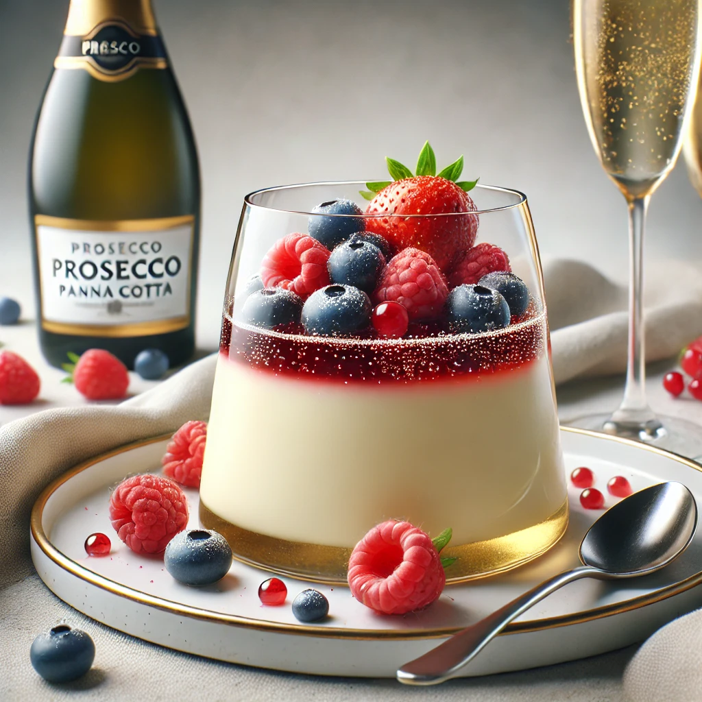 Krémes panna cotta proseccós ízesítéssel