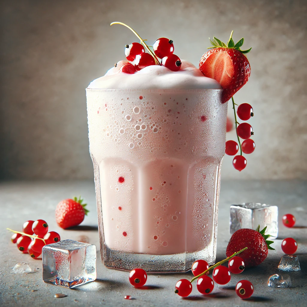Krémes és hűsítő frappé ribizlivel és eperrel