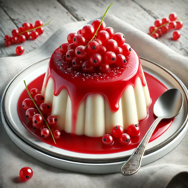 Ribizlis panna cotta tálalva