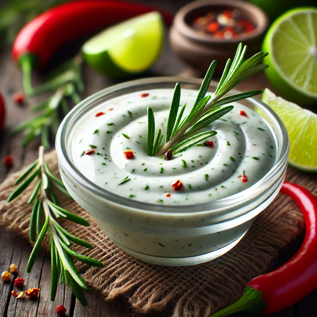 Egzotikus, pikáns kókusztejes chili lime szósz friss rozmaringgal
