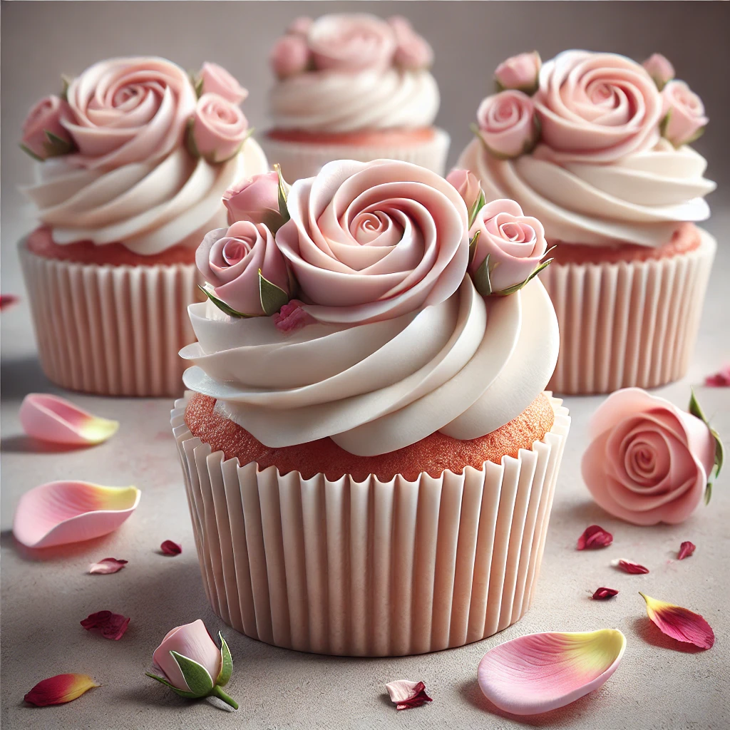 Könnyű és illatos rózsavizes cupcake mascarpone krémmel