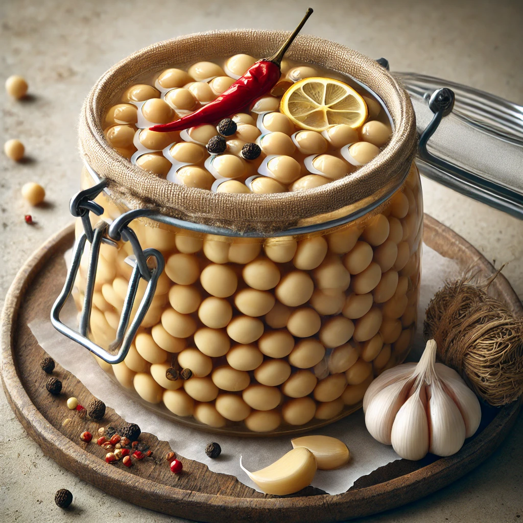 Egészséges és egzotikus japán savanyított natto ecetes lében