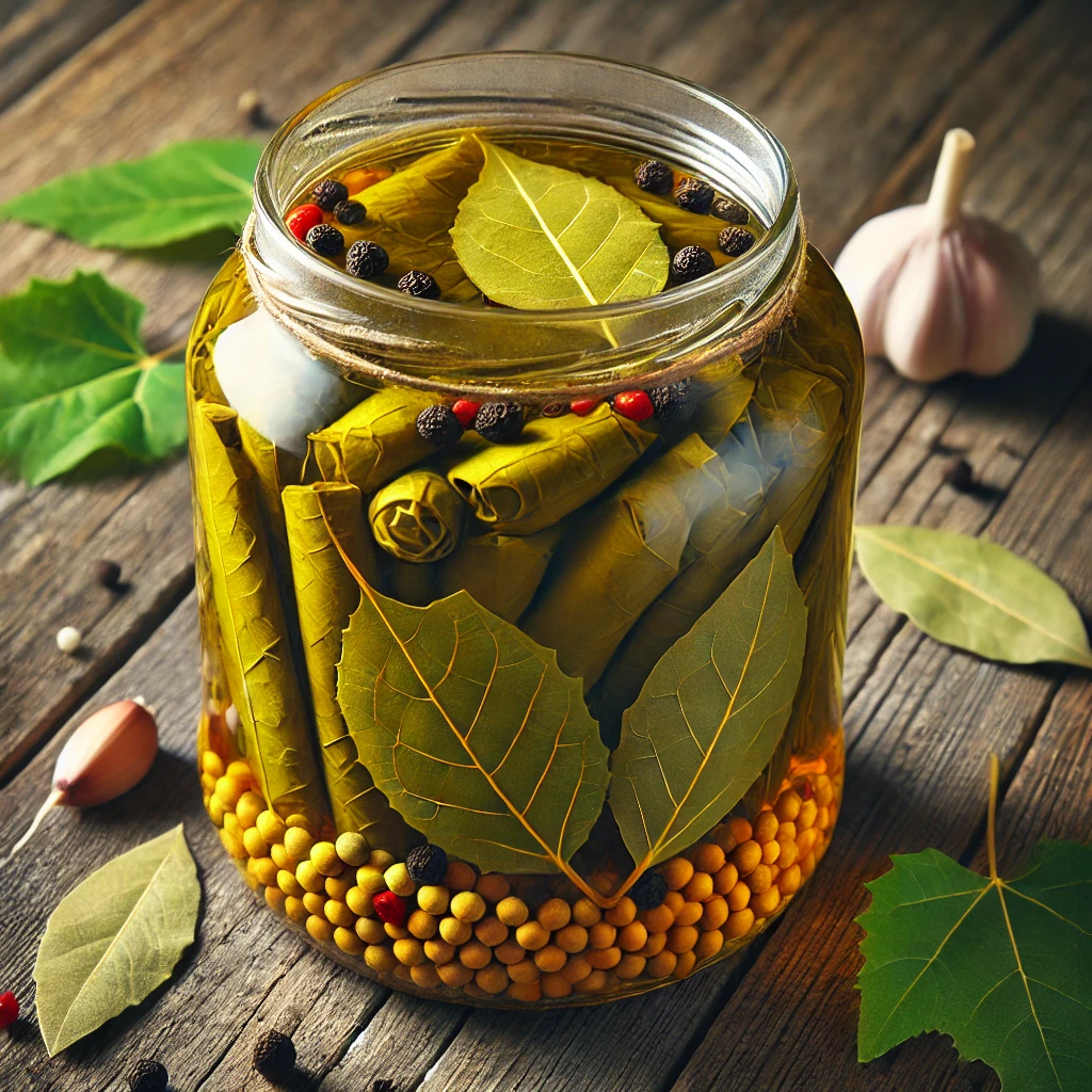 Klasszikus mediterrán savanyított szőlőlevél házilag