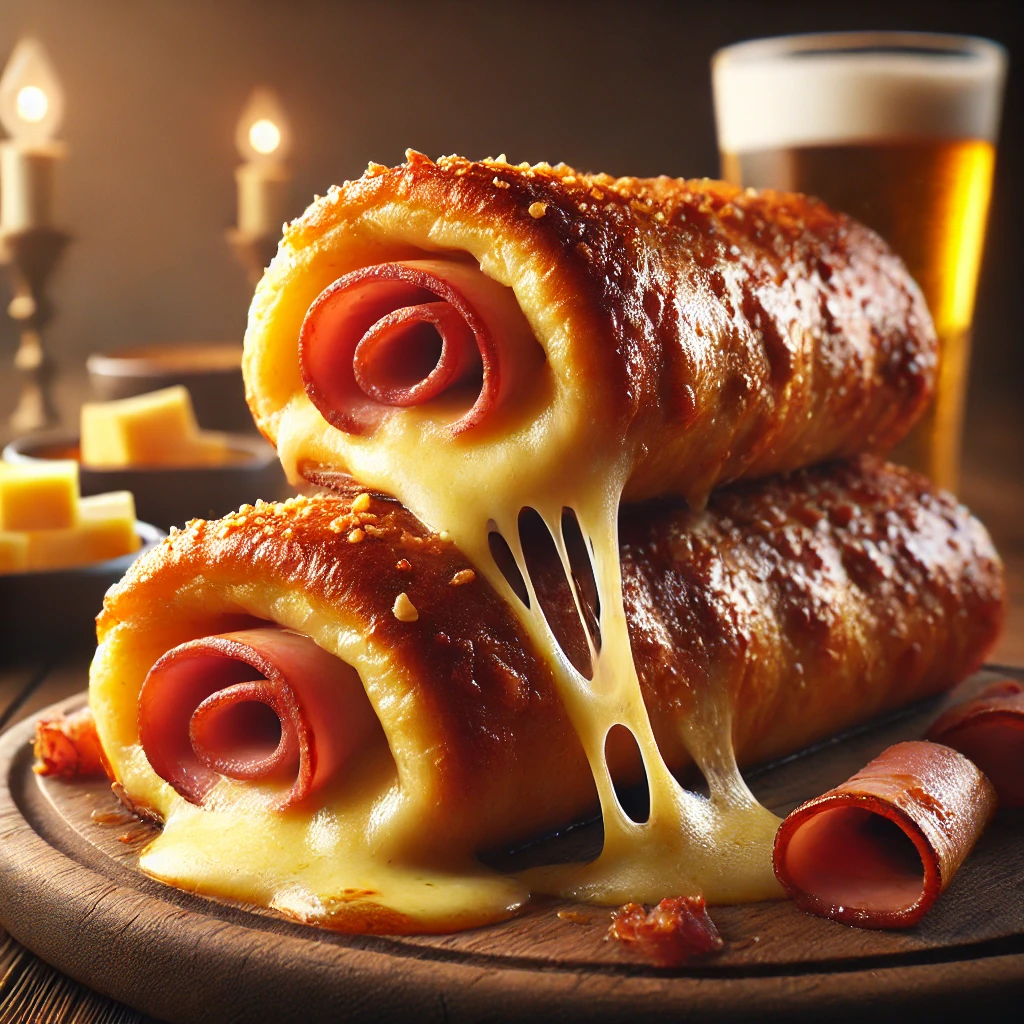 Ropogós kürtőskalács sonkával és sajttal, ínycsiklandó sós finomság