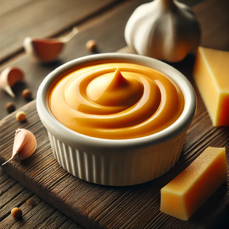 Sörös cheddar paradicsomszósz tálalva