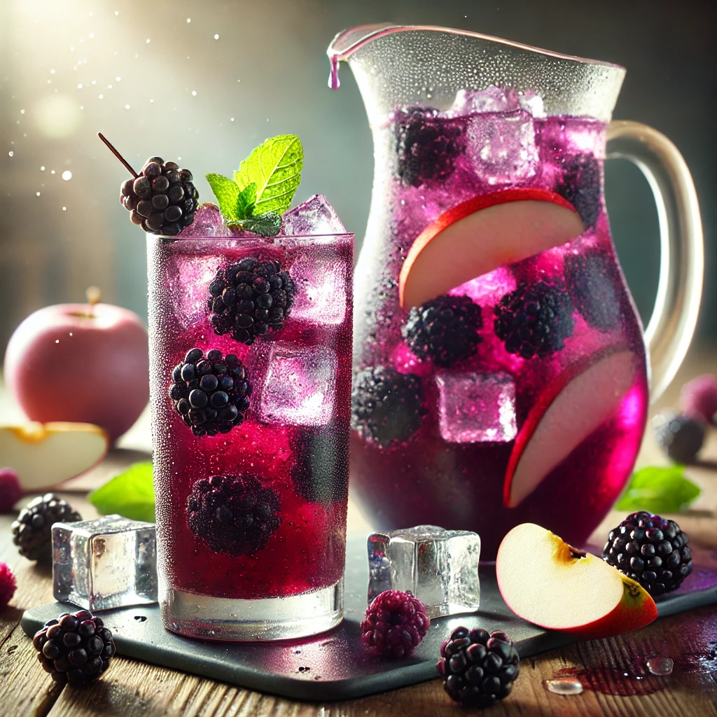 Frissítő, gyümölcsös punch szederrel és almával