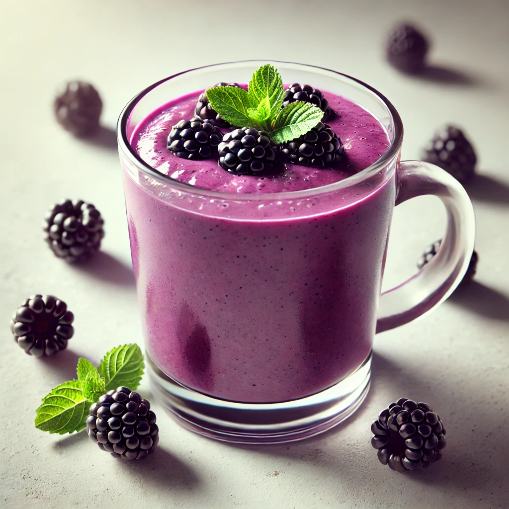 Krémes, egészséges és frissítő smoothie szederrel és mentával