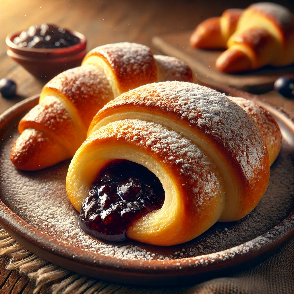 Hagyományos szilvalekváros kifli recept – puha, omlós sütemény.