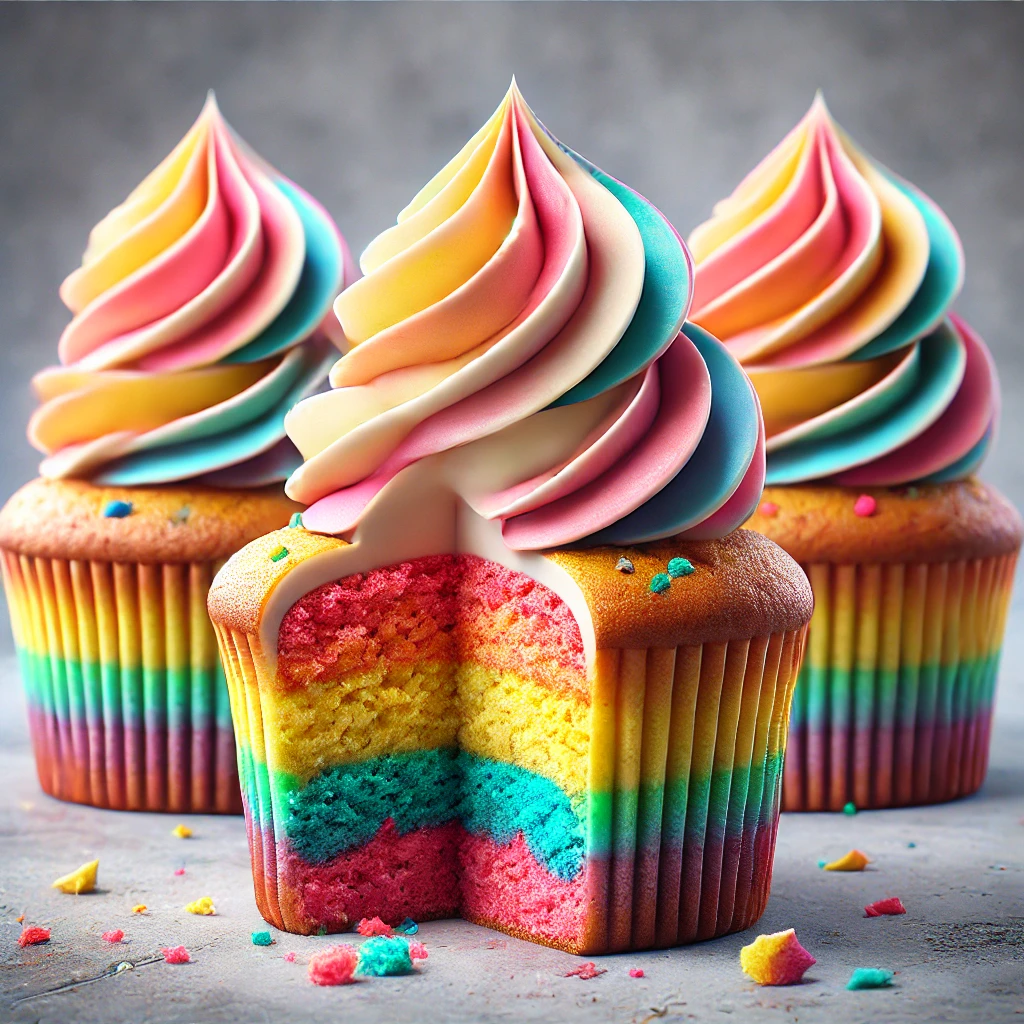 Tökéletes szivárványhabos cupcake minden vidám alkalomra