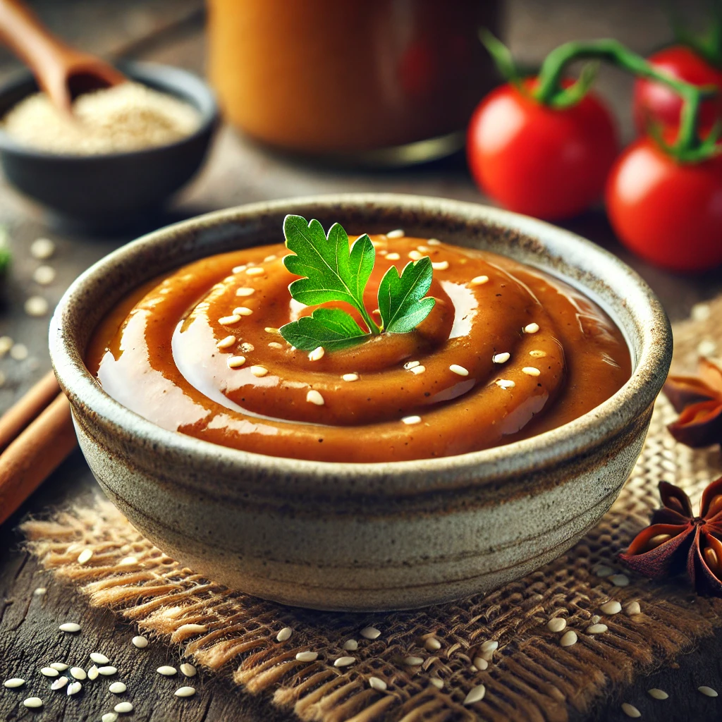 Fűszeres és aromás szezámmártás húsokhoz és zöldségekhez
