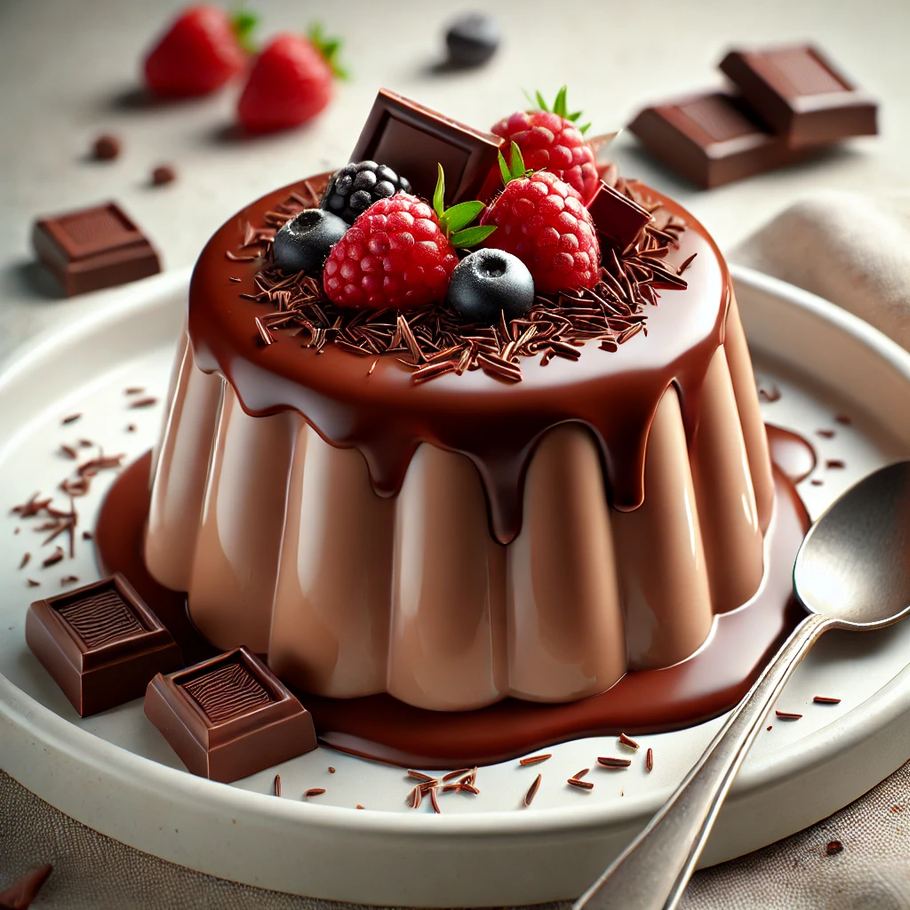 Krémes panna cotta tejcsokoládés ízesítéssel