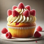 Frissen sült túrós-málnás cupcake