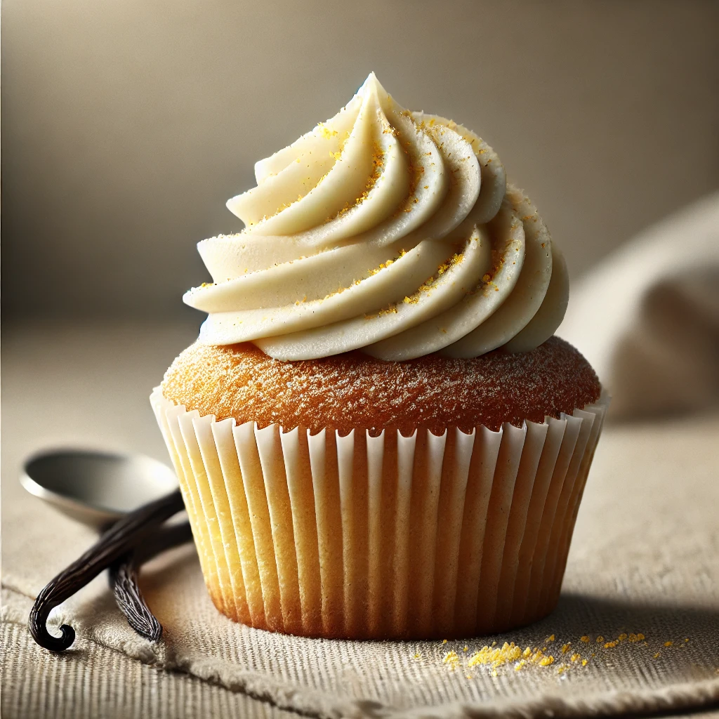 Krémes és lágy vegán vaníliás cupcake növényi alapanyagokból
