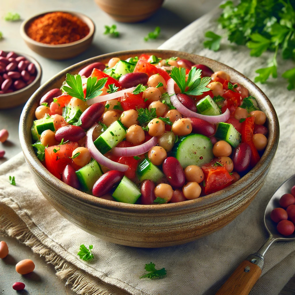 Tápláló és frissítő vegán babsaláta házilag