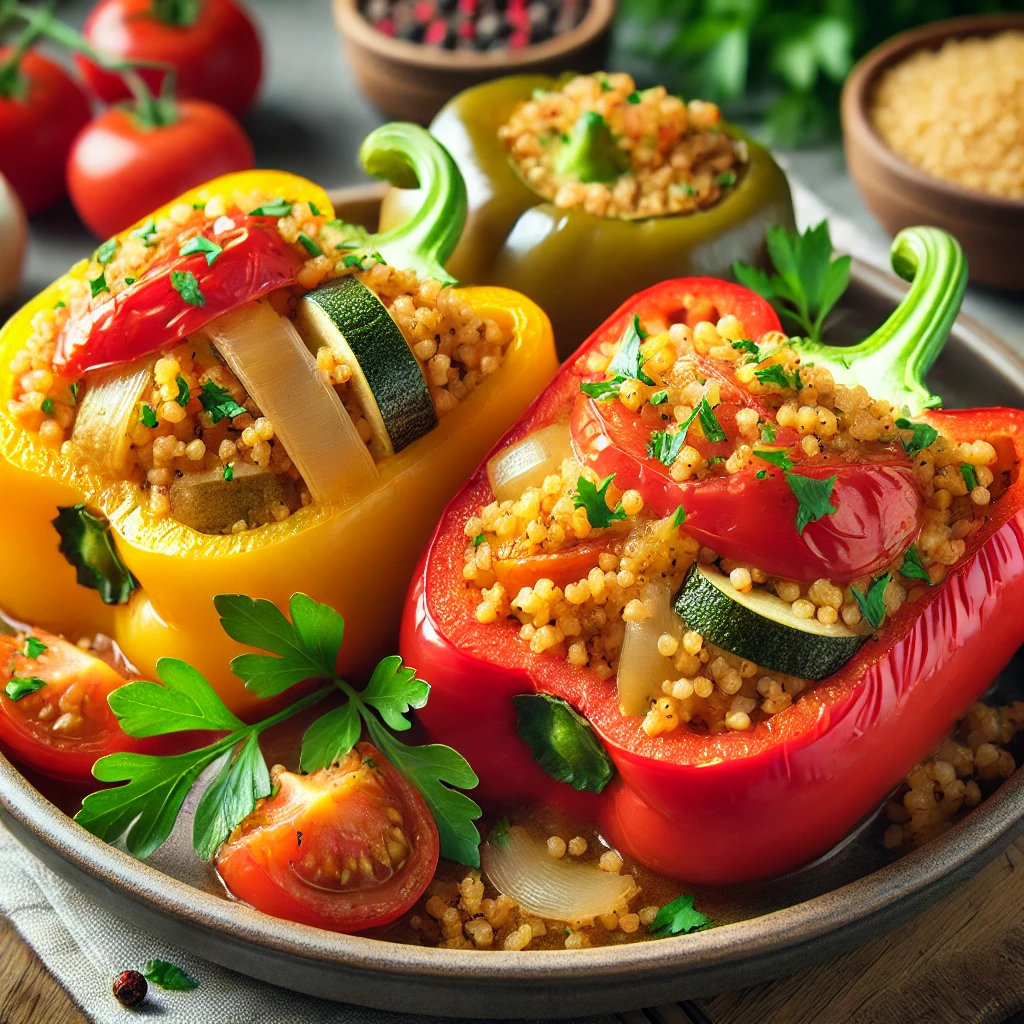 Egészséges és ízletes töltött paprika vegán módra