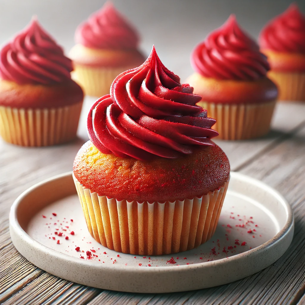 Finom és puha vörös bársony cupcake