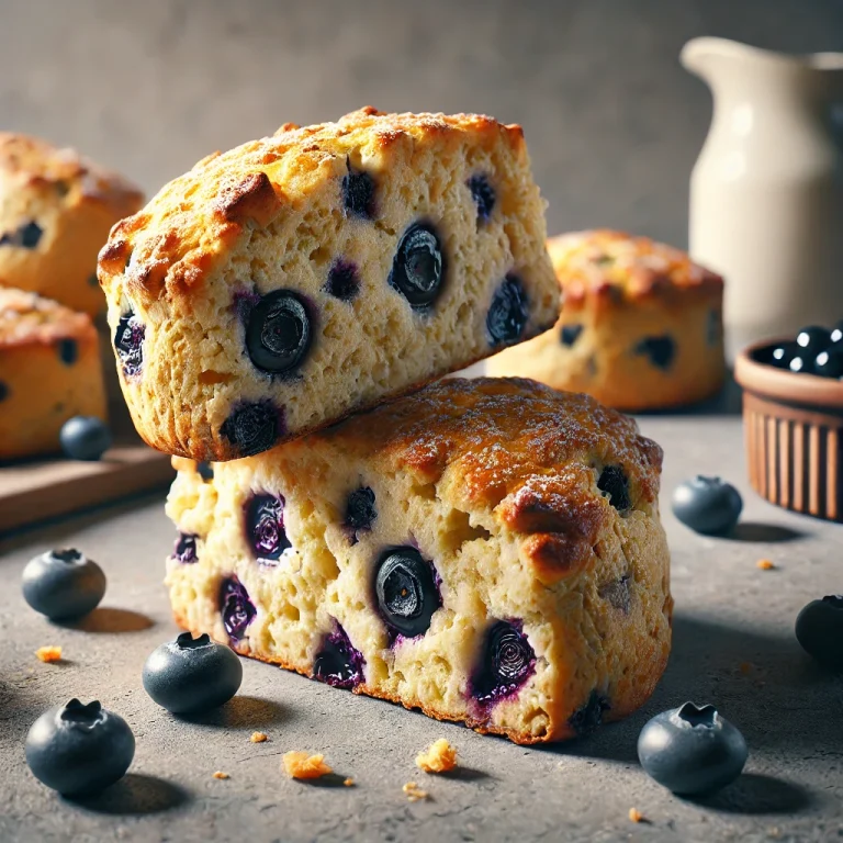 Áfonyás scone tálalva