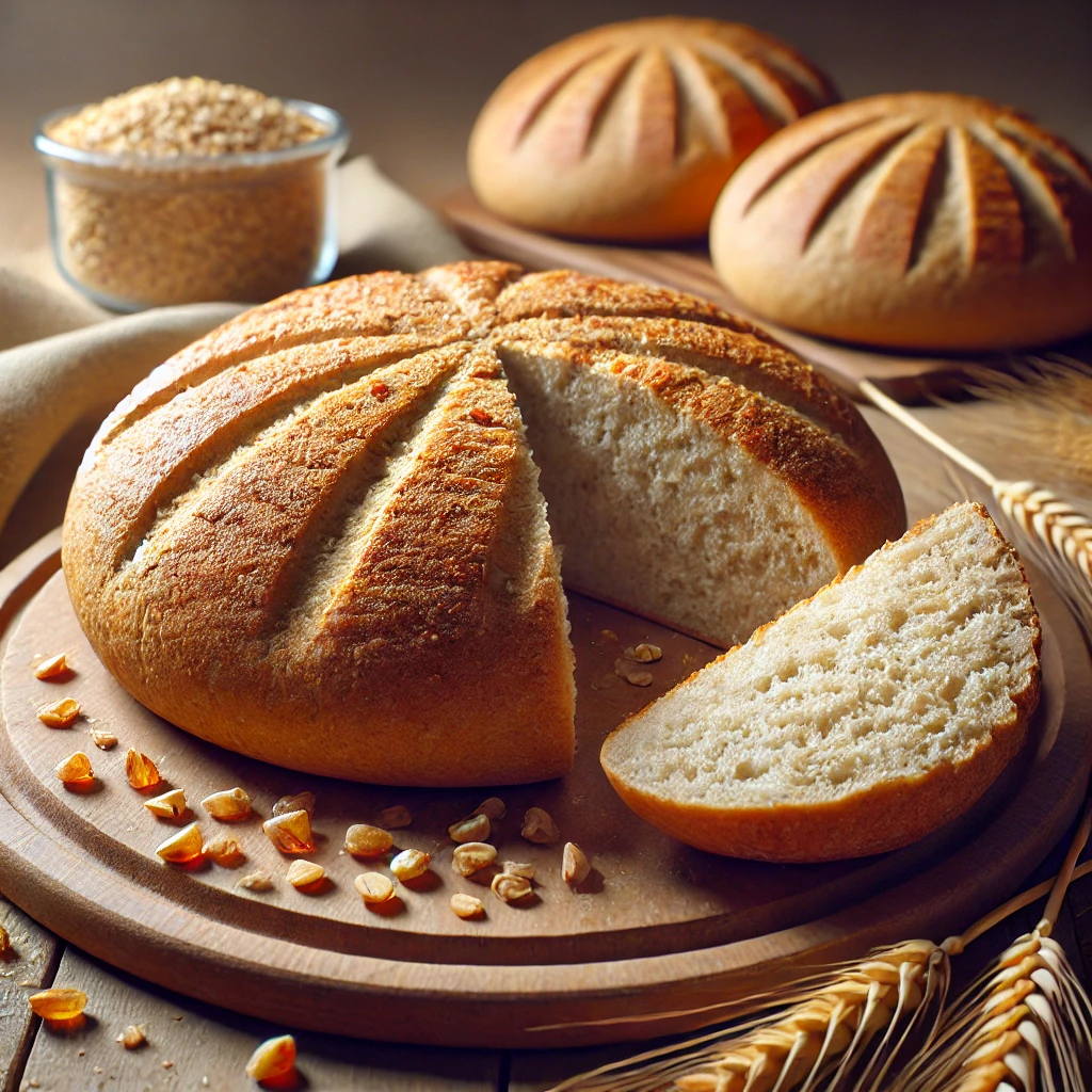 Tradicionális egyiptomi teljes kiőrlésű kenyér házilag