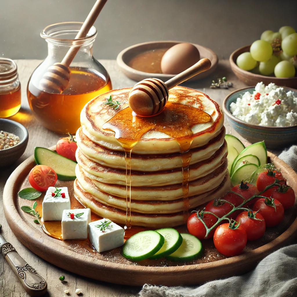 Hagyományos török Akıtma mézzel vagy feta sajttal