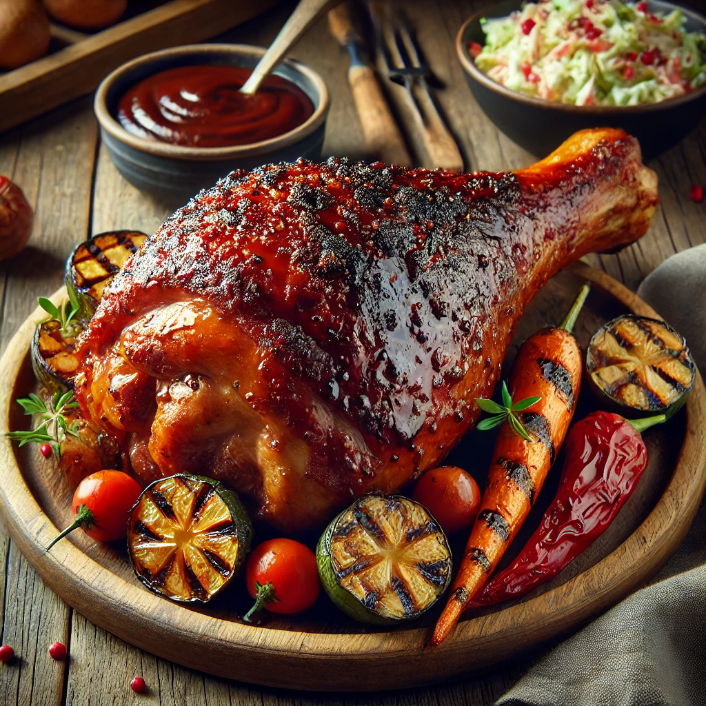 Füstös, szaftos BBQ pulykacomb lassan füstölve