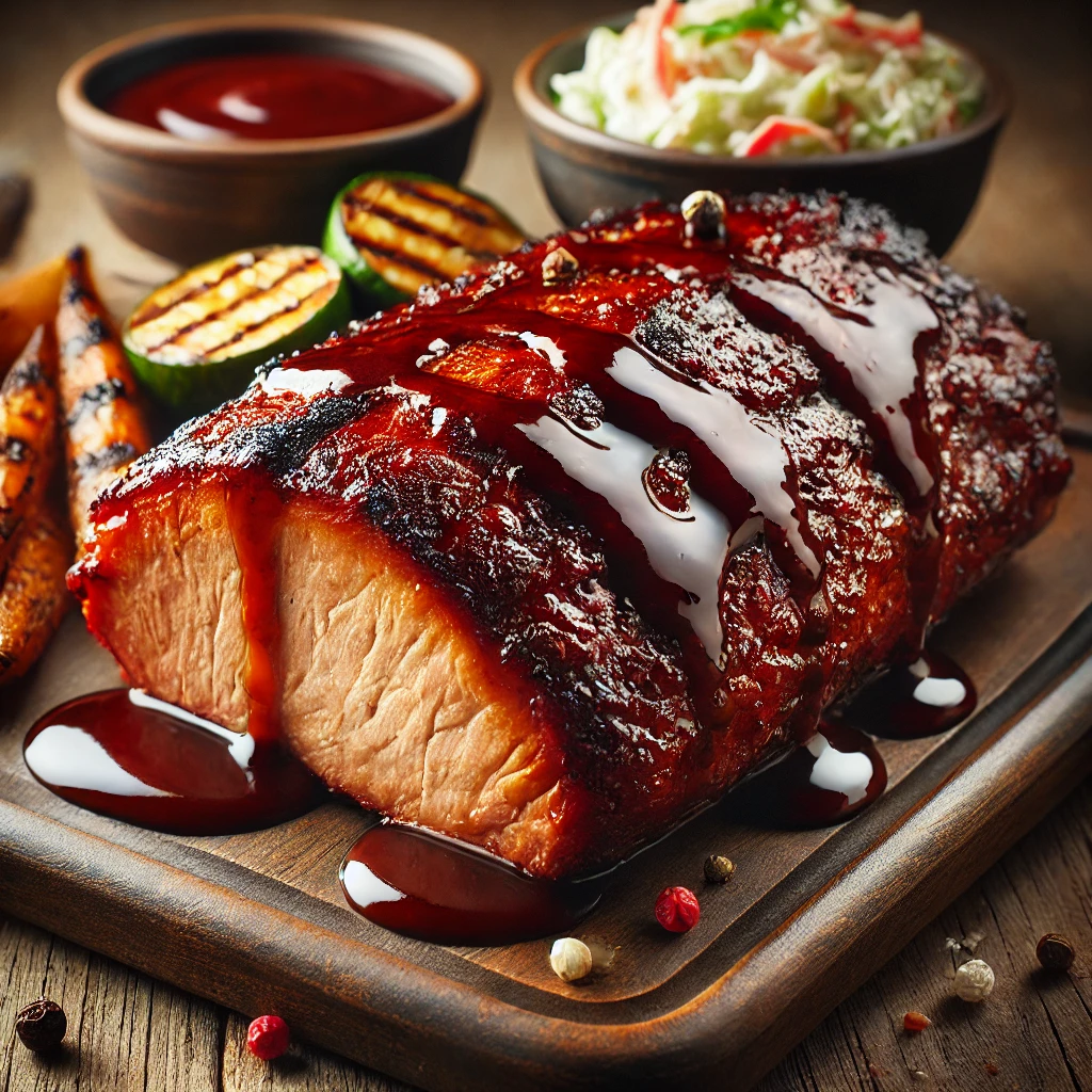 Füstös, szaftos BBQ sertéskaraj grillezve