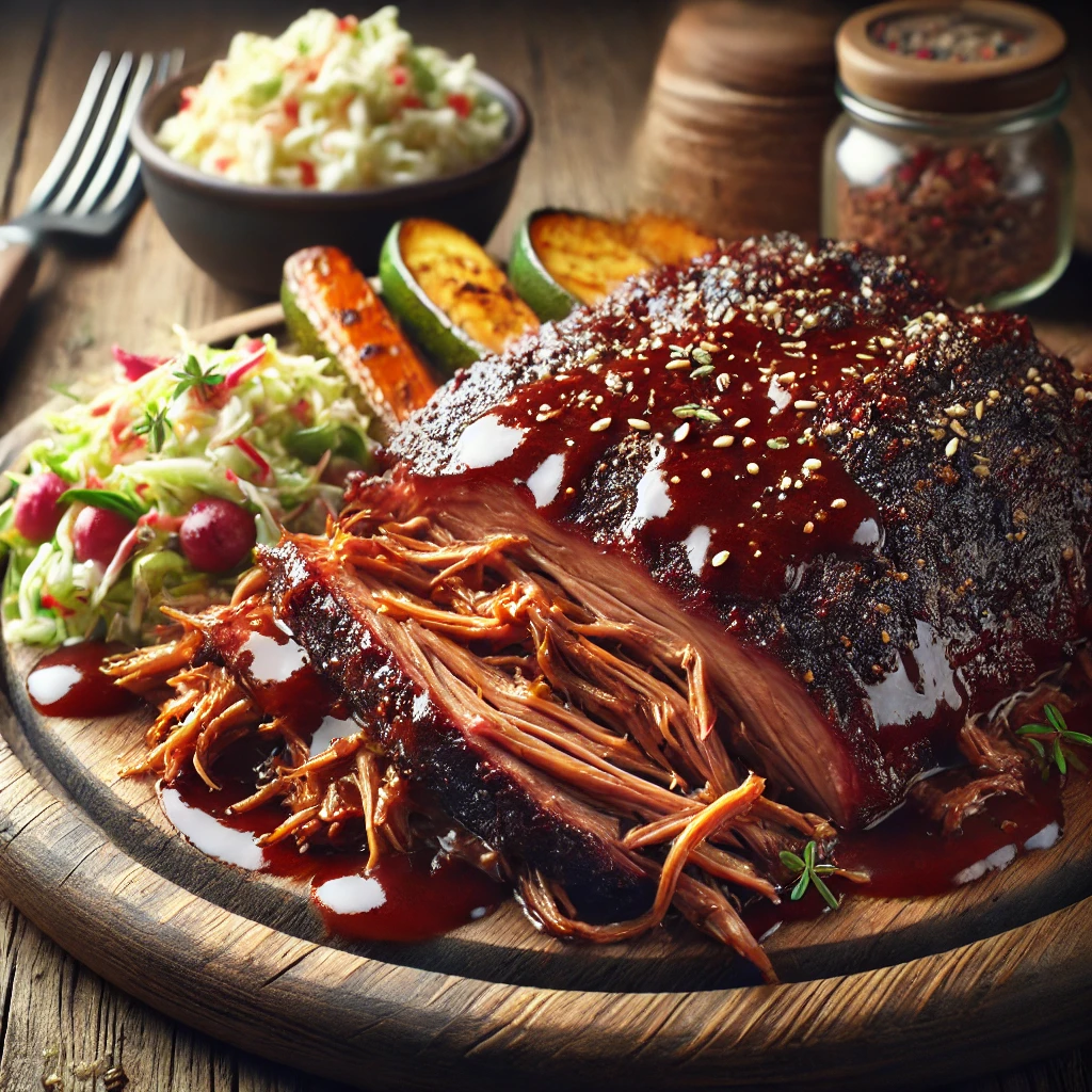 Füstös, omlós BBQ vaddisznó lapocka lassan sütve