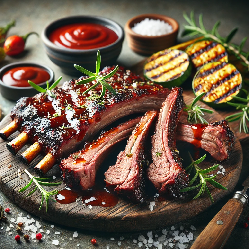 Szaftos és füstös grillezett bárányborda