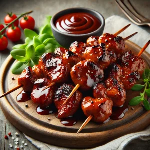 Szaftos és füstös grillezett csirkeszív BBQ mázzal