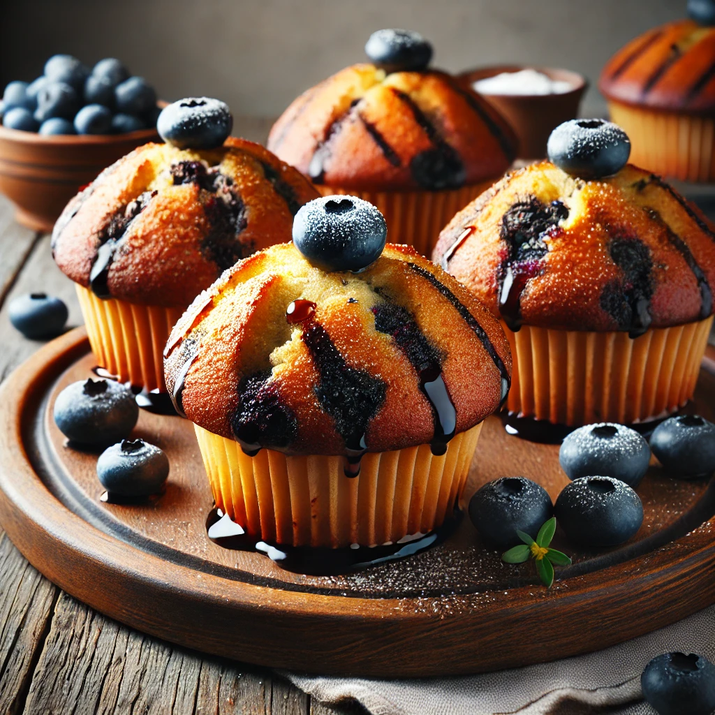 Szaftos grillezett áfonyás muffin, tökéletes reggelire vagy desszertnek