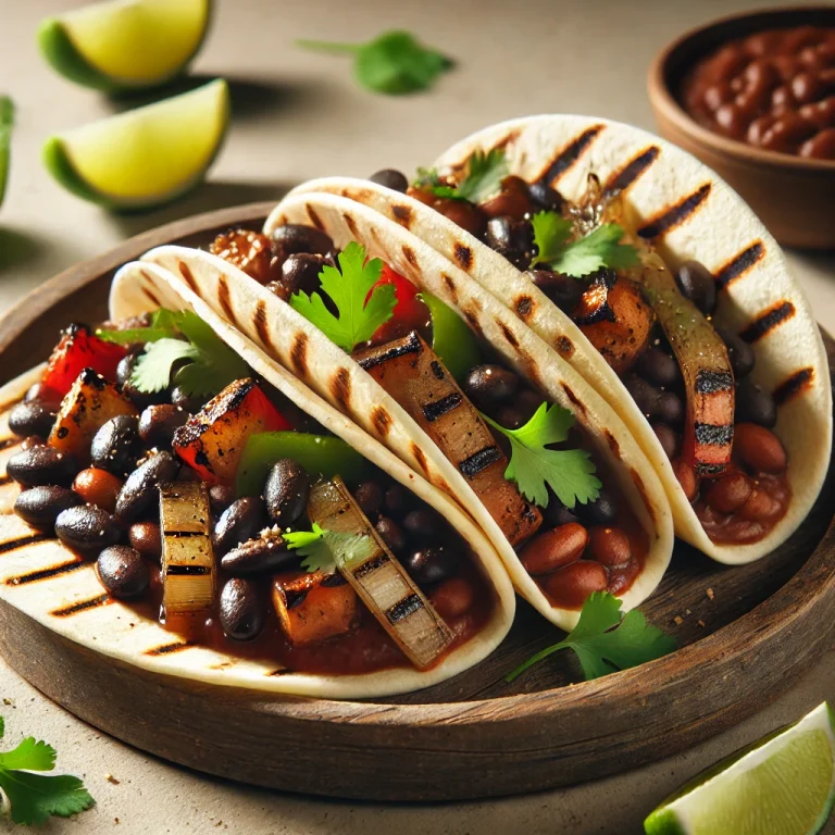 BBQ grillezett babos taco tálalva
