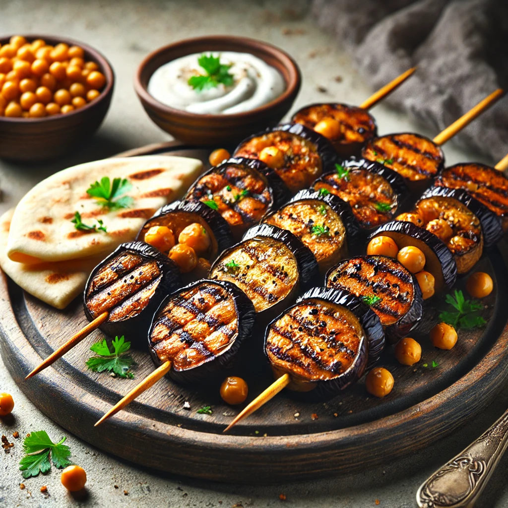 Füstös és ízletes grillezett padlizsános kebab BBQ módra