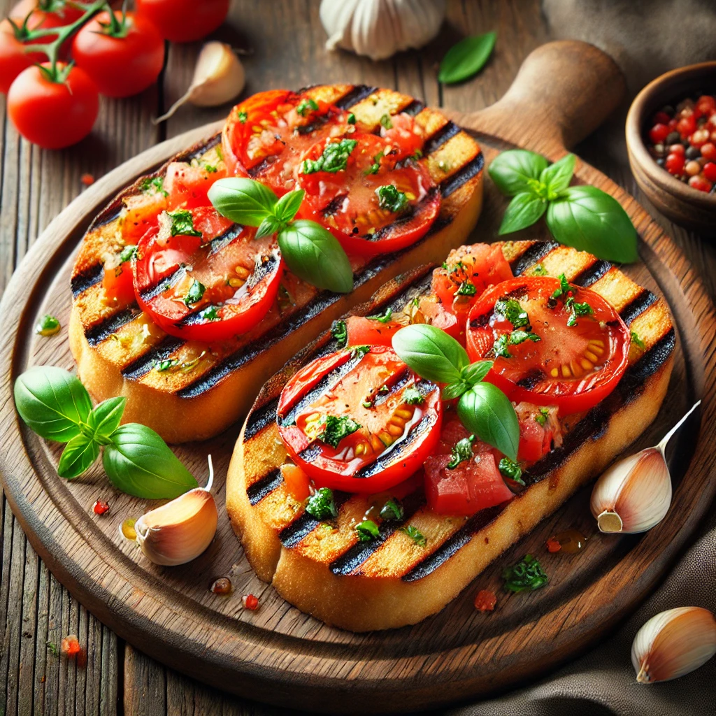 Friss és ropogós grillezett paradicsomos bruschetta BBQ módra