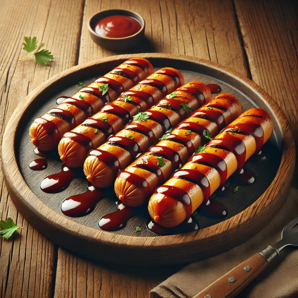 Füstös és ízletes grillezett szójavirsli BBQ módra