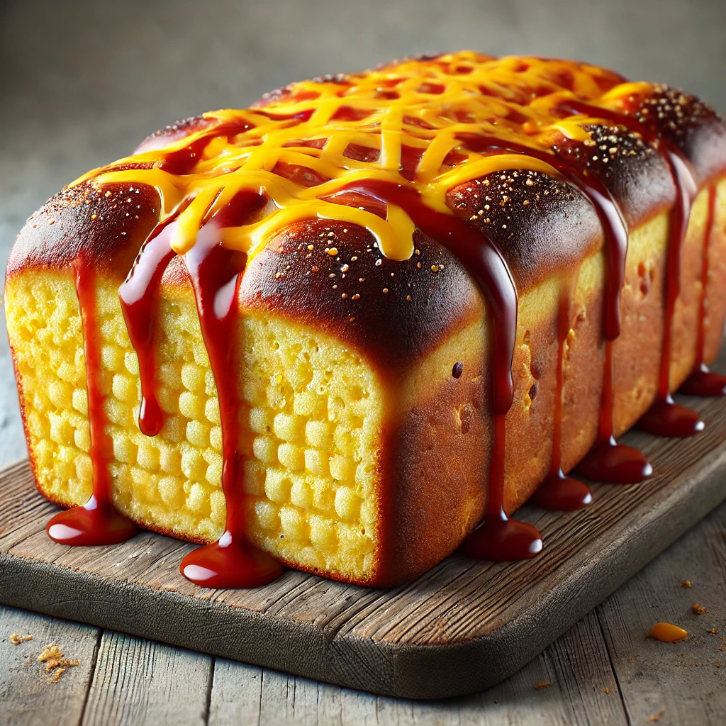 Füstös és sajtos házi kukoricakenyér BBQ ízesítéssel