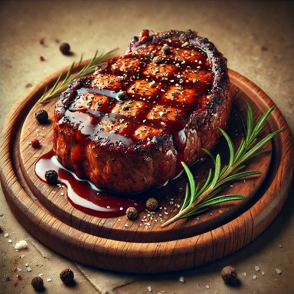 Ízletes és szaftos BBQ steak grillezve vagy serpenyőben sütve