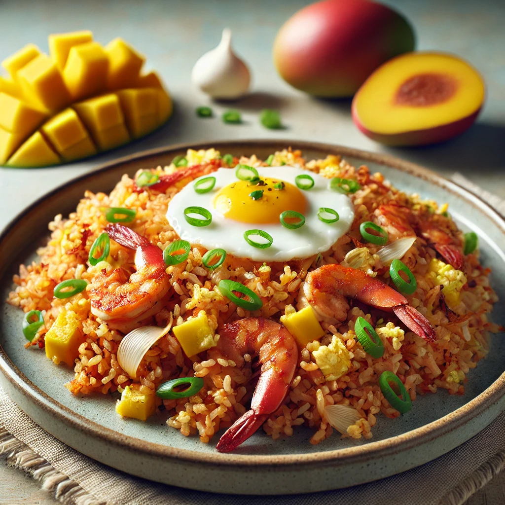 Sós-édes filippínó bagoong rizs friss mangóval