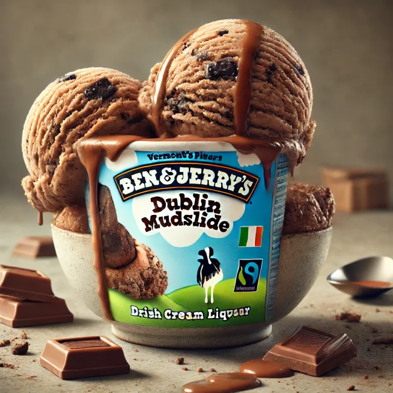 Ben & Jerry’s Dublin Mudslide fagylalt tálalva