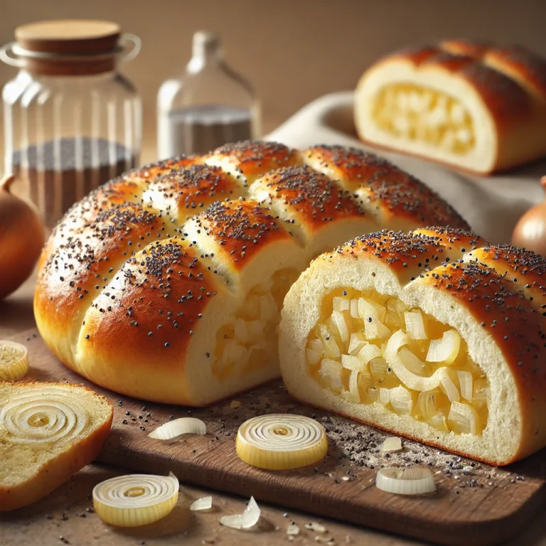 Bialy lengyel kenyér frissen sütve