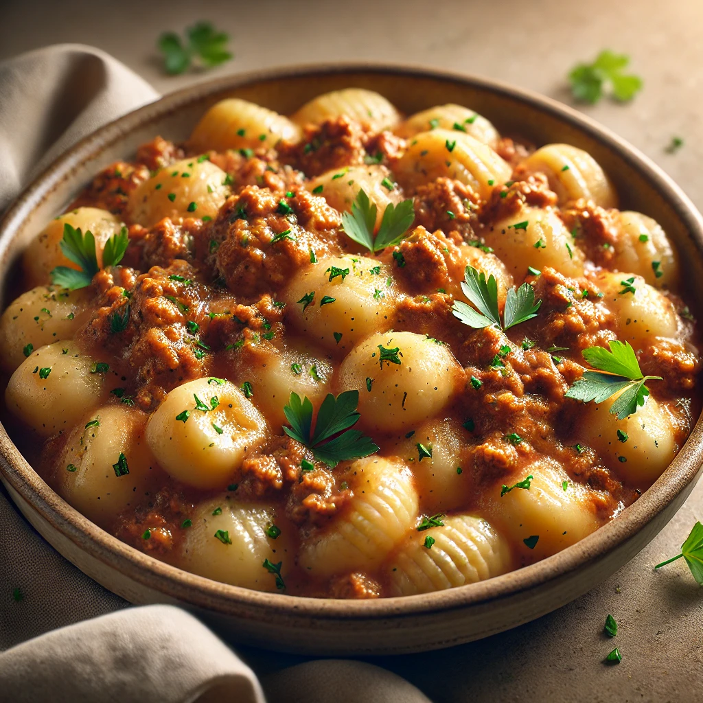 Krémes és ízletes gnocchi bolognai szósszal